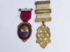 A.D Quilley & Son Masonic Silver Royal Masonic Benevolent Institution Medallion together with one
