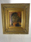 Two Contemporary Pictures depicting oranges in gilt style frames, approx 42 x 47 cms. (2)