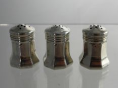Three Cartier Sterling Silver Peppers.