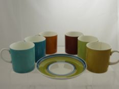 A Set of Six Wedgwood Susie Cooper coffee cans and saucers in presentation box.