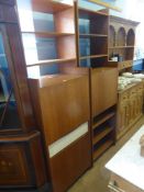 Two Retro Domestic Office Units purchased from Heals London, both in three parts, approx 61 x 45 x