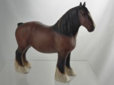 A Beswick Figure of a Chestnut Suffolk Punch, approx 21 x 25 cms.