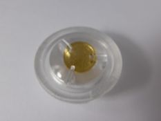 A Fabula Aurum 24 ct Gold Half Crown, depicting St George and the Dragon in the original box with