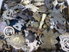 A Collection of Military Insignia, including cap badges, buttons etc., including Black Watch,