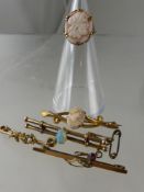 A Collection of Miscellaneous Brooches, including opal, seed pearl, garnet and cameo together with a