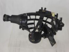 WWII German Kriegsmarine Sextant by Plath of Hamburg, serial nr 3263 stamped with German Nazi
