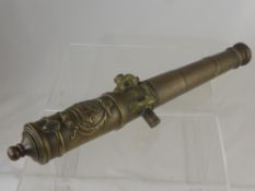 An Antique Model of a French Naval Cannon, approx 49 cms long, engraved  
