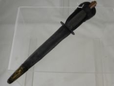 A Vintage Fairburn Sykes Fighting Knife, marked Sheffield to the hilt, in the original scabbard.