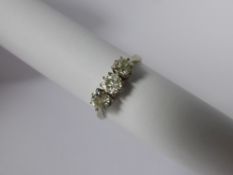 A Lady's Three Stone Diamond Ring, Platinum and Three Stone Diamond Ring, each stone approx  20 pts,
