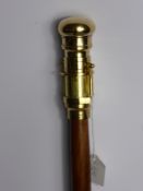A Walking Cane, the knop being a telescope, approx 101 cms long.