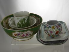 A Quantity of Miscellaneous Porcelain including a hand painted fruit bowl, a vase stamped 