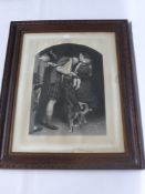 An Antique Black and White Print from an original entitled 