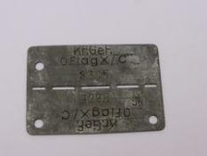 A German Army WW2 Name Tag.