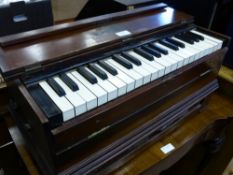A Vintage Mahogany Cased Harmonium (sympathetic restoration required).