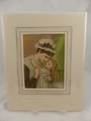 A Large Quantity of 19th Century Mounted Prints, in cellophane including Human Interest,