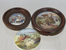 A Quantity of 19th Century Pot Lids, entitled  