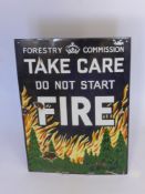An Enamel Public Notice Sign, for the Forestry Commission 