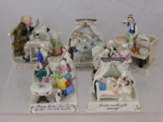 A Quantity of Victorian Farings, including Oyster Girl, Marry for Money, Twins, Twelve Months