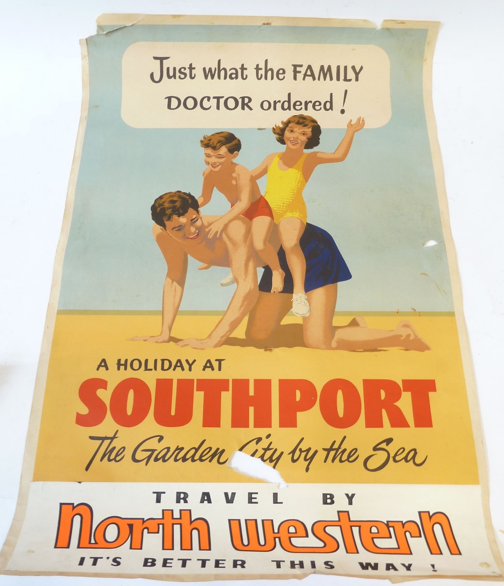 APPROXIMATELY 20 POST WAR COACH TRAVEL POSTERS, also two black and white film posters, all unframed