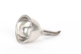 A silver George III silver wine funnel, hallmarked Edinburgh 1814 with initials J.Mc probably for