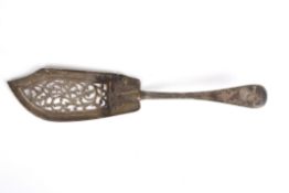 A Victorian Old English pattern silver fish slicehallmarked 1857, with threaded, pierced and