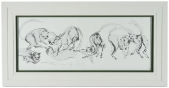 Tom Merrifield (Australian born 1932) 'Cats', limited edition print numbered 130/152, together