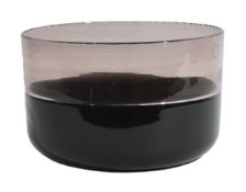 Tapio Wirkkala (1915-1985) for Venini'Filigrame di Tapio'two tone glass vase, incalmo glass,