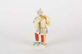 Late 20th century Meissen figure of a Japanese gentleman holding an umbrella, after Peter