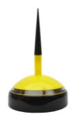 Timo Sarpaneva (1926-2006) for Venini'Aava' two tone yellow and black flask and stopper, Incalmo