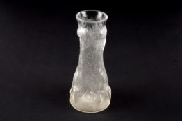A Lalique frosted glass Mermaid vasedecorated with three mermaids on a seaweed ground, signed