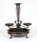 A large silver presentation epergne hallmarked Sheffield 1902 with makers initials 'HW' possibly