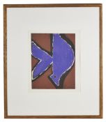 Josef Herman (British 1911-2000)Blue Bird in flighthand signed in pencil lower right ,