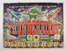 Thunderbirds are GO!! poster1966, UK quad poster, 76 x 102cmCondition: The poster has been folder