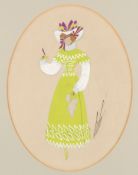 Erte (1892-1990)Theatrical costume design1950ssigned in pen, pencil and hand coloured drawing