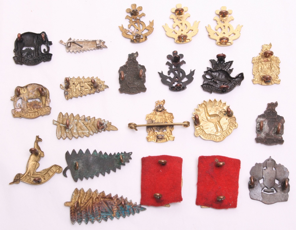 Kings Colonials Imperial Yeomanry Collar Badges, consisting of four New Zealand fern leaves of - Image 2 of 2