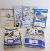 FOOTBALL; 143x vintage 1960's - 1980's Bristol Rovers football programmes