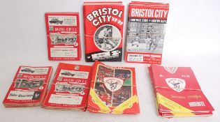 FOOTBALL; 122x 1960's to 1980's Bristol City football programmes