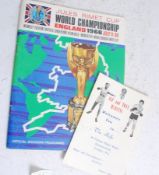 FOOTBALL WORLD CUP 1966; An unusual item; A Final Qualifying programme brochure, along with an Alf &