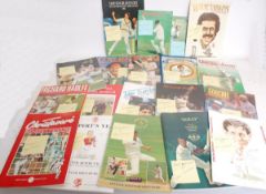 CRICKET; A good collection of 17x signed cricket brochures / programmes. Each bearing autograph,