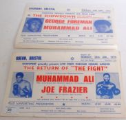 BOXING; Two rare 1974 local interest boxing advertising posters; Odeon, Bristol; Muhammad Ali &