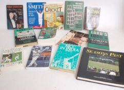 CRICKET; 12x assorted books