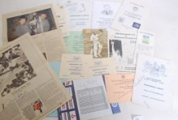SPORTING AUTOGRAPHS; A good selection of signed sporting related pieces, mostly menus / cards etc