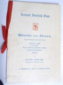FOOTBALL; A rare and vintage Arsenal Football Club Dinner & Dance 1950 signed menu. Autographed by
