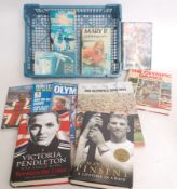 FOOTBALL; 12x vintage 1970's onwards Athletics & Olympics related books / brochures / programme.