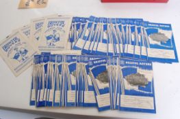 FOOTBALL; 89 x vintage 1951 - 1960 Bristol Rovers Football programmes.