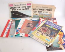 FOOTBALL; 20 x assorted football magazines and programmes - Wimbledon, Manchester united,