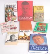 FOOTBALL; A collection of 9x football books - Vinnie Jones, Terry Venables etc.
