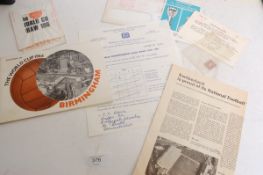FOOTBALL; WORLD CUP 1966; Memorabilia; A small quantity of original memorabilia to include