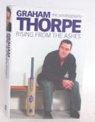 CRICKET; Graham Thorpe - Rising From The Ashes - signed autographed book