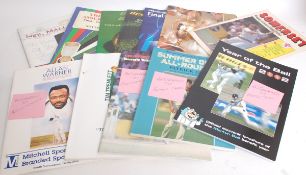 CRICKET; 10x Cricket Benefit Brochures / programmes and 7x Cup programmes. Some being signed (5).